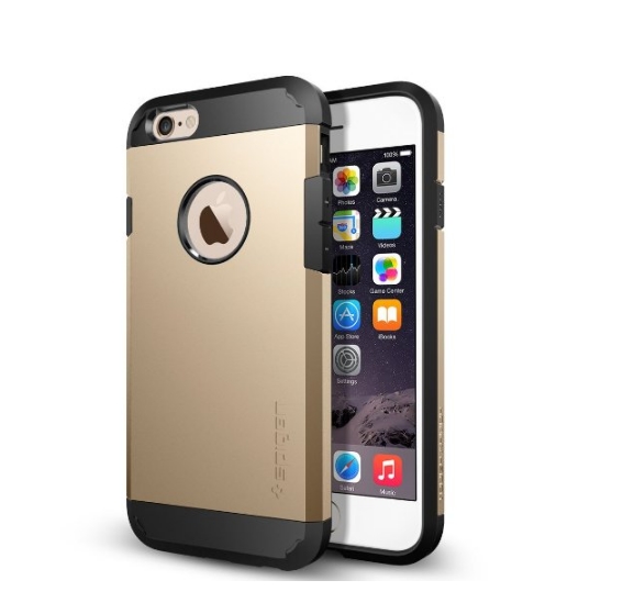 iPhone 6 Case Spigen Tough Armor  Heavy Duty  Gunmetal Dual Layer EXTREME Protection Cover champagne gold